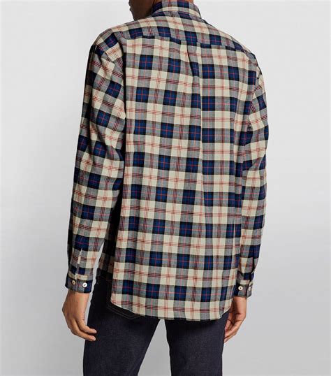 gucci checked shirts